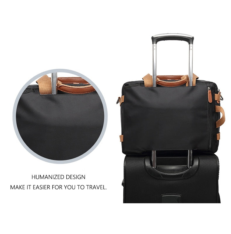 Bolso de trabajo de lona para hombre, maletín de viaje, bandolera multifunción, bolso grande, informal, de negocios, para ordenador portátil, bolsillo XA284ZC