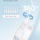 Fairywill-cepillo de dientes eléctrico sónico y hilo dental de agua, carga USB, resistente al agua, 5 modos, 3 cabezales de cepillo, cepillos de dientes, limpiador de dientes