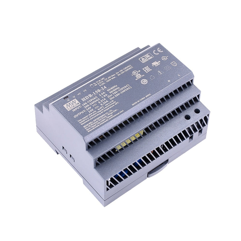 Original Mean Well HDR-15 30 60 100 150 series DC 5V 12V 15V 24V 48V meanwell Ultra Slim Step Shape DIN Rail Power Supply