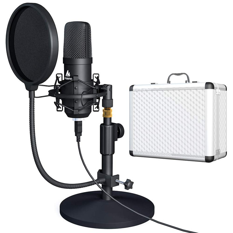 MAONO USB Mikrofon Kit 192KHZ/24BIT Professionelles Kondensatormikrofono Podcast Streaming Mic für YouTube Gaming Recording A04TC
