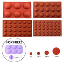 Molde de esfera de Chocolate, molde de media bola, forma de hemisferio, pastel de Chocolate de silicona, Mousse, postre, repostería, utensilios para hornear