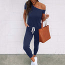 2022 Summer Off Shoulder Jumpsuit Women Overalls Elegant Romper Women Long Black Jumpsuit Female Romper Overalls For Women