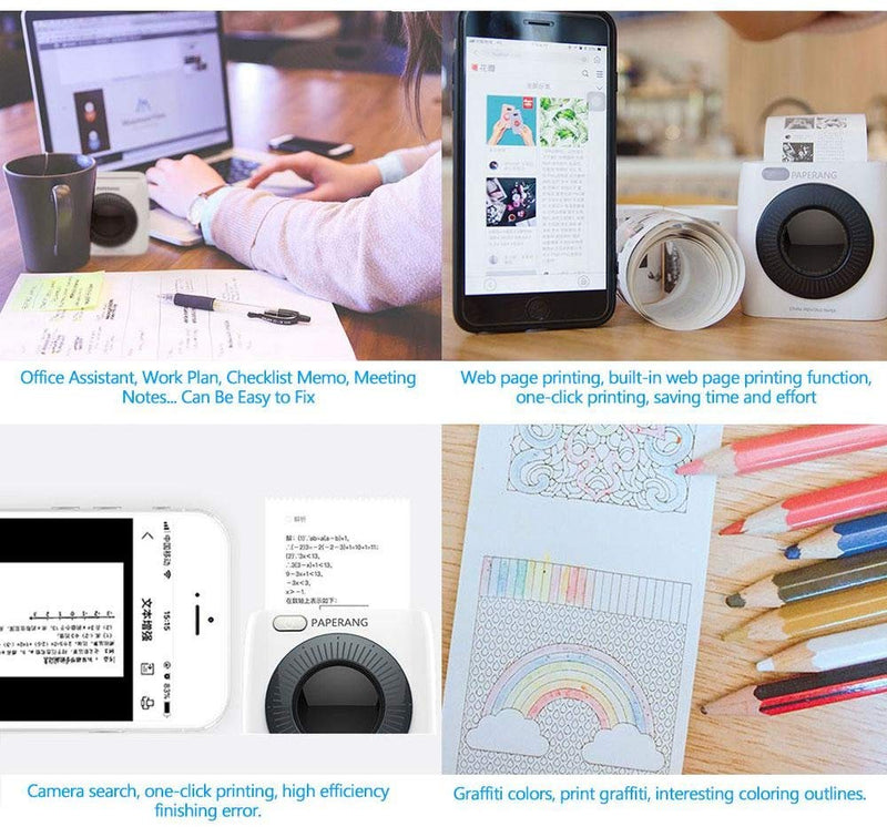 PAPERANG P2 Mini impresora de fotos portátil Bluetooth bolsillo HD impresora de etiquetas térmicas para teléfono móvil teléfono Android iOS