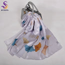 [BYSIFA] New Luxury Pure Silk Scarf Shawl Women Spring Autumn Long Scarves Ladies Brand 100% Silk Neck Scarf Foulard 175*52cm