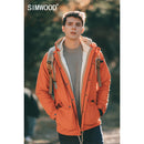 SIMWOOD 2022 Autumn Winter New Fleece Inner Vest Removable Coats Men Fashion Warm Long Jackets Hooded Plus Size Outerwear 980606