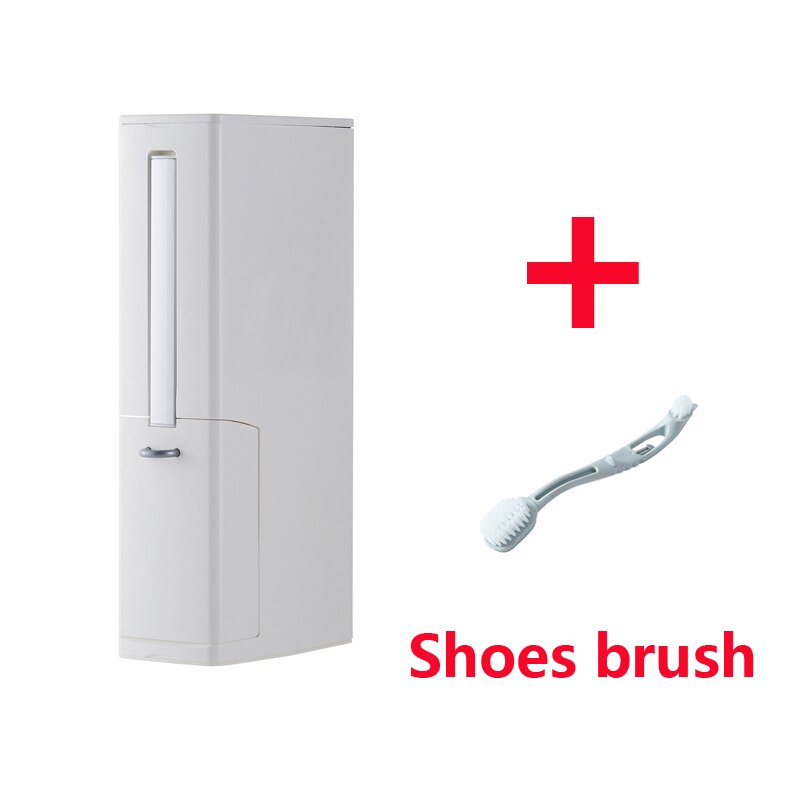 UNTIOR 3 in1 Narrow Trash Can Plastic Waste Bin with Toilet Brush Garbage Bucket Dustbin Kitchen Bathroom Cleaning Trash Bin