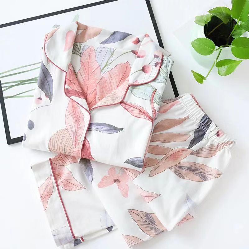 2023 Spring Leaves Printed Women&