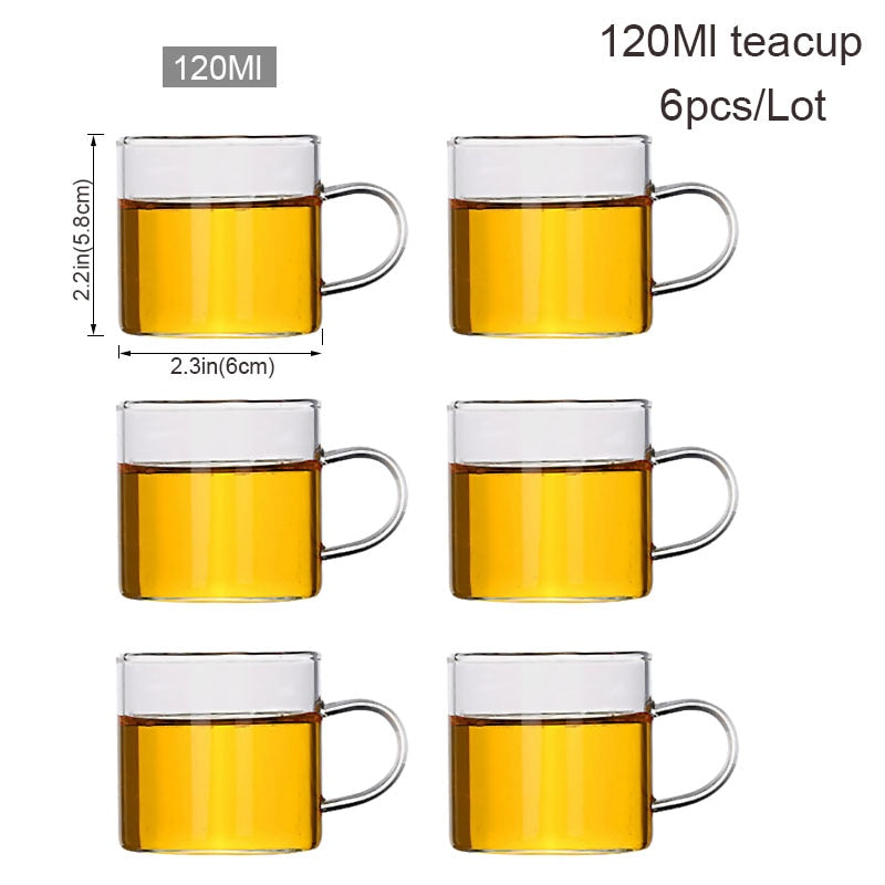 BORREY 500ml Teekanne aus Glas mit Infuser Liner Filter Glasteekocher mit Holzgriff Office Boil Teegeschirr-Set Teekanne Wasserkocher