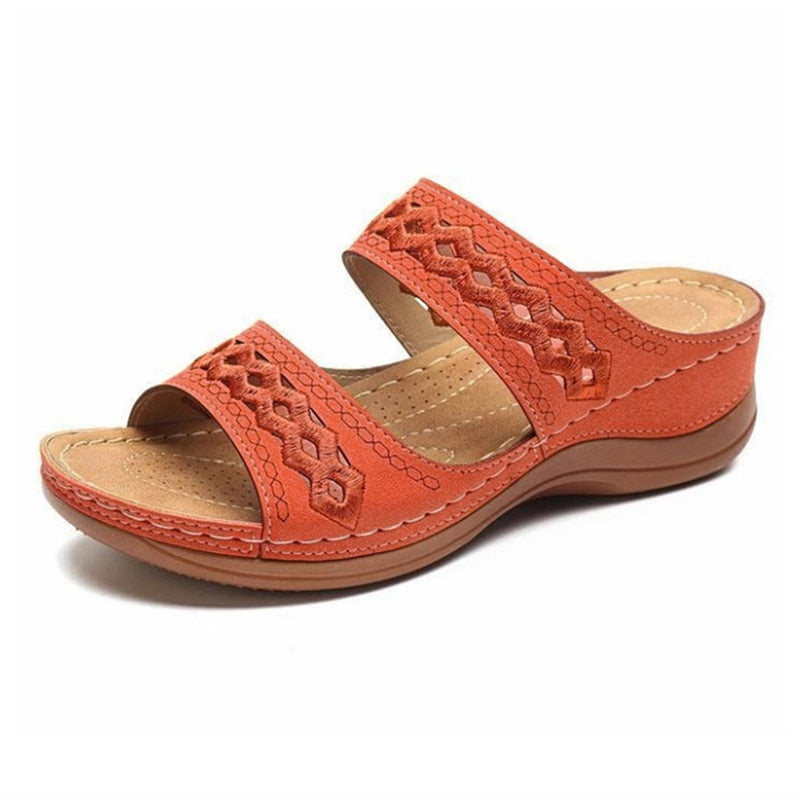 Sandalias de mujer, zapatos de cuña a la moda para mujer, zapatillas, zapatos de verano con tacones, sandalias, chanclas, zapatos casuales de playa para mujer