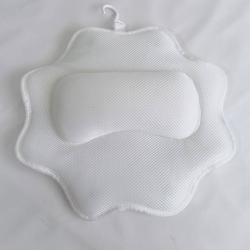 Almohada de baño antideslizante para SPA con ventosas para bañera, soporte para la espalda y el cuello, almohadas para reposacabezas, cojín grueso para el hogar, accesorio para jacuzzi