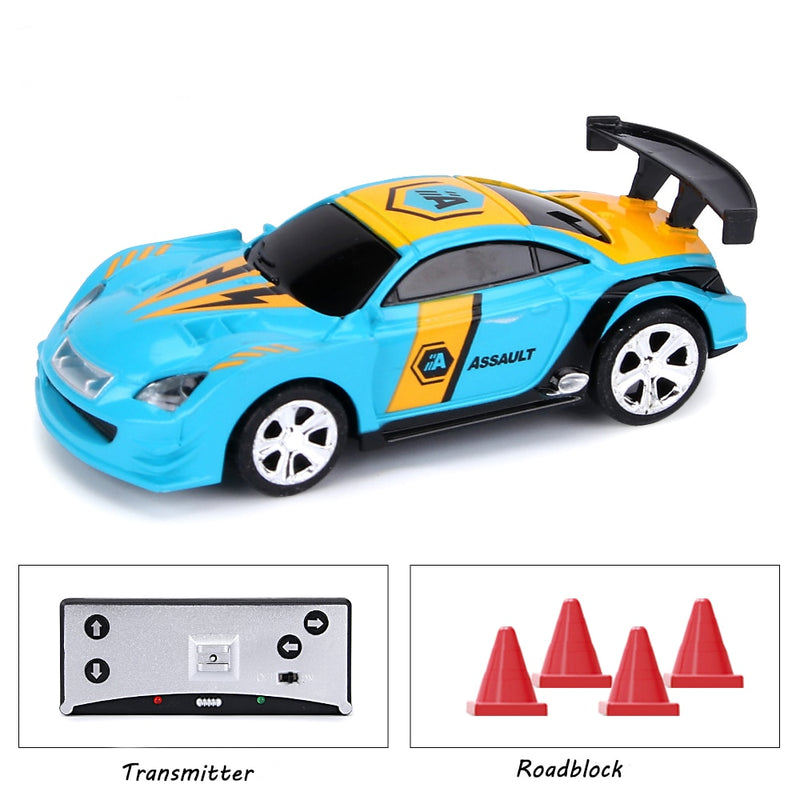 1:58 Control remoto MINI RC coche con batería coche de carreras PVC latas Pack máquina Drift-Buggy Bluetooth radio controlado juguete chico