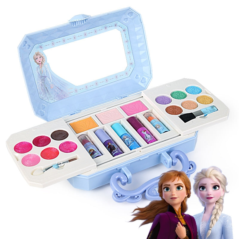 Neue Disney Mädchen Frozen Elsa Anna Kosmetik Beauty Set Spielzeug Kinder Schneewittchen Prinzessin Mode Spielzeug Spielhaus Kinder Geschenk