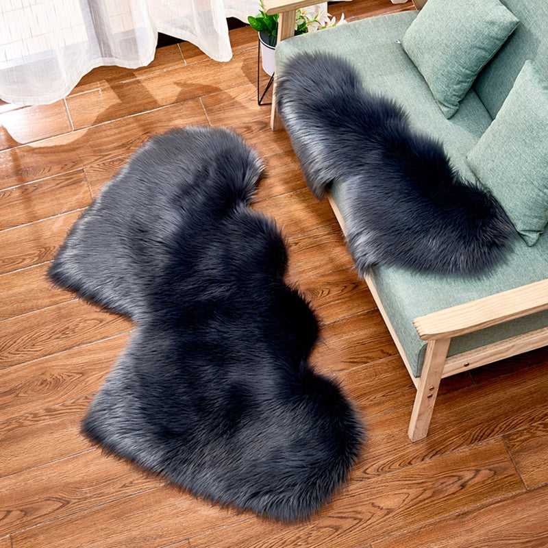 Winter Carpets For Living Room Double Love Heart Shaggy Area Rugs Valentine&