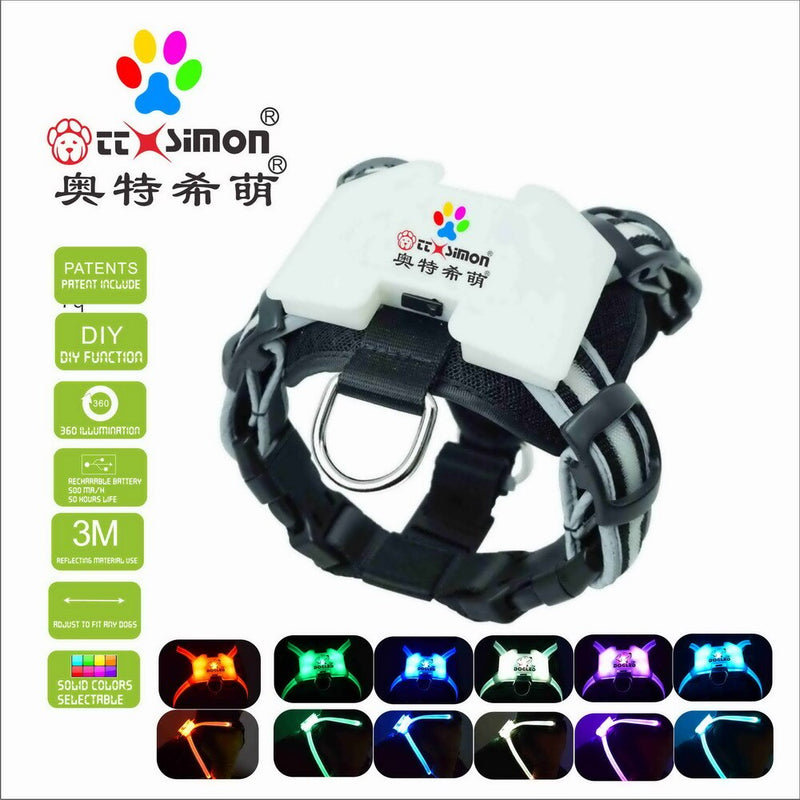 dog harness with led  harness dog led usb Rechargeable