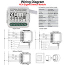 GIRIER Tuya ZigBee 3,0 Módulo de interruptor 10A Smart Home DIY Breaker 1 2 3 4 Gang admite Control de 2 vías funciona con Alexa Google Home
