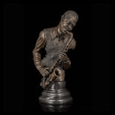 ArtsHom AH-056 Bronze Music Statue Sculpture Home Accessories Man Paly Saxophone Statue Sculpture Home Decorative Sculpture