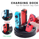 Portable Accessories For Nintendo Switch Controller Charger Docking Switch Joycon Station Ac Adapter Support 4 Joy-con Charging