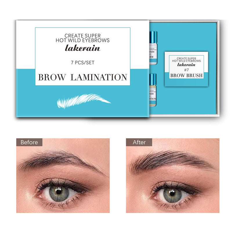Lakerain Semi-permanent Brow Lift Kit Eyebrow Lamination Kit Styling Perming Setting Curling Brow Lamination Eyelash Perm Set