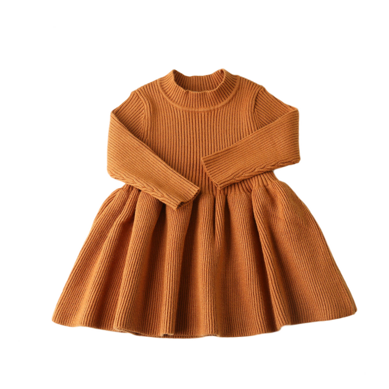 HoneyCherry Autumn Winter Girls Wool Knitted Sweater Baby Girl Dress Girls Dresses For Party And Wedding Baby Girl Clothes