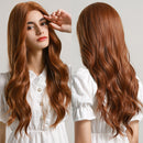 EASIHAIR Long Black Synthetic Wigs for Women Middle Part Wigs Natural Hair Wavy Wig Cosplay Heat Resistant Black Hair Wig