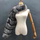 Fur Sleeve Women Fashion Luxury Real Fox Fur Coat Single Sleeve New Arrival