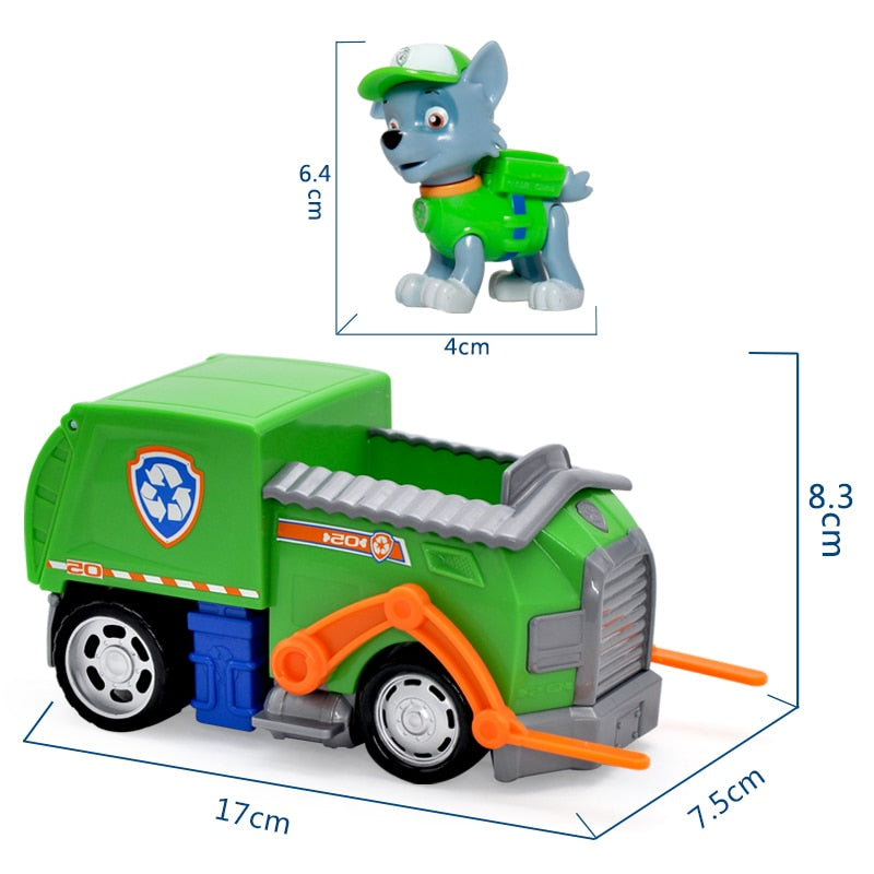 Genuine Paw Patrol Rescue Dog Puppy Set Toy Car Patrulla Canina Toys Action Figure Model Chase Skye Rubble Car For Children Gift