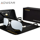 AOWEAR Herren-Flieger-Sonnenbrillen Polarisierte Spiegel-Sonnenbrillen für Herren HD-Fahr-Polaroid-Sonnenbrillen lunettes de soleil homme