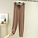 Women pyjamas 2022 Summer Modal Home Suits Female loose Size T-shirt+Drawstring Loose Capri pants 2 pieces set tracksuits