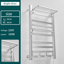 Bathroom Electric Bath Towel Warmer Heating Towel Shelf Rack Household 55℃ Thermostatic Towel Dryer Punch Free Heater Rail Black