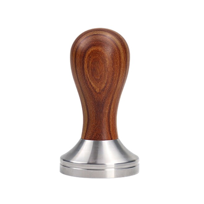 51/53/58 mm verstellbarer Edelstahl-Espresso-Kaffeepulver-Hammer Kaffee-Holz-Tamper-Set Barista-Werkzeuge Kaffeeverteilung