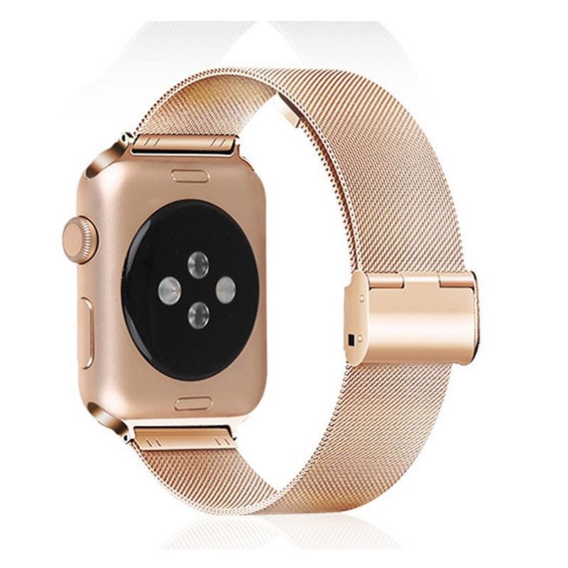 Milanese Apple Watch Band 38mm 40mm 42mm 44mm Stainless Steel Gold Apple Watchband for iWatch Series 1 2 3 4 5