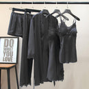 Kimono Robe Gown Women Lace Pajamas Sets Veste Polaire Suit Nightwear Bathrobe Summer Sleepwear Loose Pyjamas Pour Femme