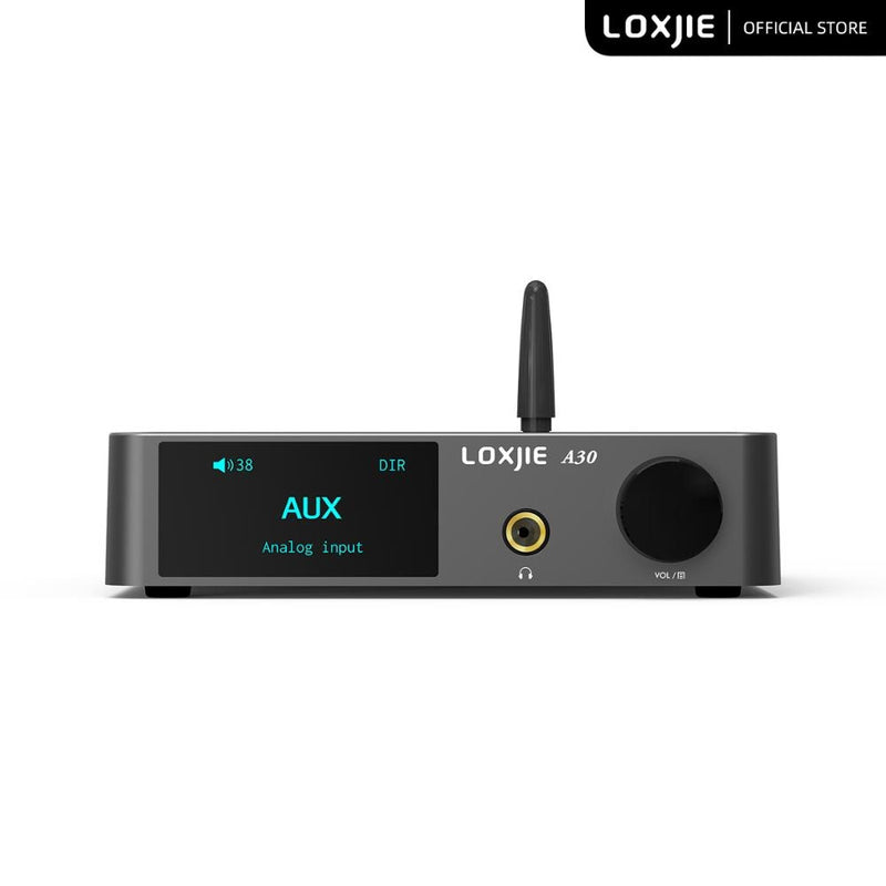 LOXJIE A30 Desktop-Stereo-Audio-Leistungsverstärker und Kopfhörerverstärker unterstützen APTX Bluetooth 5.0 ESS DAC-Chip mit Fernbedienung