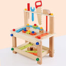 Silla de ensamblaje de madera, juguetes Montessori, juguetes educativos para bebés, bloques de madera, juguete para niños en edad preescolar, variedad de tuercas, herramienta de silla combinada