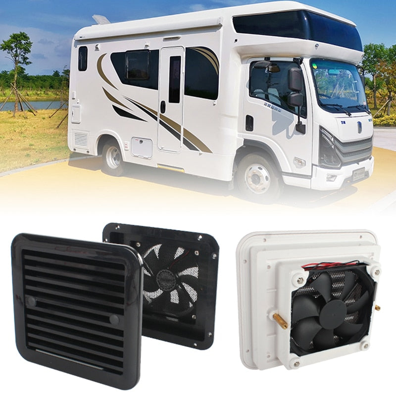 12V 4W Kühlschrankentlüftung mit Lüfter für RV Trailer Caravan Side Air starker Windauspuff Autozubehör Car Styling Camper