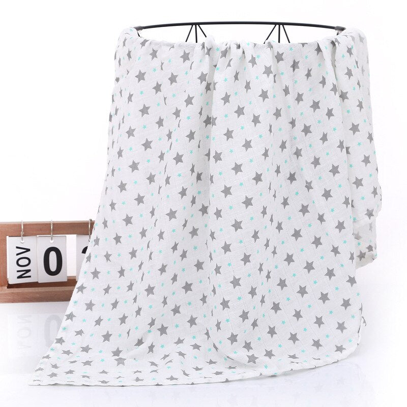 120X110cm Baby Blankets Newborn Swaddle Wrap Blankets Cotton Infant Muslin Diaper Cloth Blanket Towel