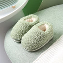 Winter Kids Slippers Solid Candy Color LAMBS WOOL Indoor Shoes for Boys Toddler Girls Soft Warm Non Slip Floor Children Shoes