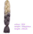 Black Star Hair Ombre Jumbo Extensiones de cabello trenzado Trenzas retorcidas de 24 pulgadas Fibra de cabello sintético para trenzado retorcido para mujeres