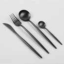 Pink Gold Western Tableware Steak Knife Fork Coffee Spoon Teaspoon Steel Cutlery Set Stainless Steel Home Dinner Dinnerware Set