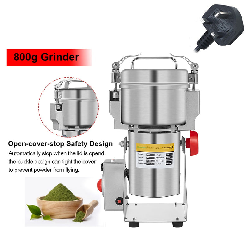 BioloMix 800g 700g Grains Spices Hebals Cereals Coffee Dry Food Grinder Mill Grinding Machine Gristmill Flour Powder crusher