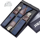 Genuine Leather Men's Suspenders  3/6 Clips Braces Suspensor Adjustable Belt Strap Bretelles Vintage Male Garter For Shirt