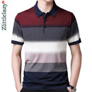 2022 Brand Short Sleeve Polo Tee Shirt Men Casual Summer Striped Men&