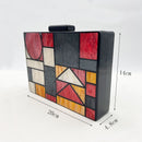 Bolsos de noche acrílicos de retales únicos, bolsos de mano geométricos, bolsos de mano para fiesta, graduación, monederos, billeteras de boda, envío gratis, triangulación de envíos