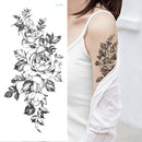 temporary armband tattoos waterproof temporary tattoo sticker flower lotus tattoo sleeve women wrist arm sleeves tatoo fake girl