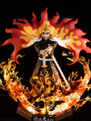 25cm Demon Slayer Rengoku Kyoujurou figuras de acción juguetes GK Anime Kimetsu No Yaiba PVC modelo figurita muñecas de juguete