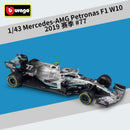 Bburago 1:43 2021 F1 Mercedes-AMG W12 44# Lewis Hamilton 77# Valtteri Bottas Formula one Simulation alloy super toy car model