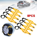 4pcs/8pcs Car Tyre Snow Chains Snow Roadway Safety Adjustable Anti-skid Safety Double Snap Skid Wheel Tire TPU Chains