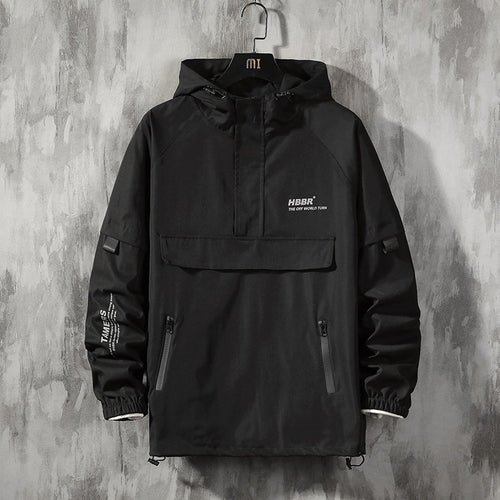 Men Jackets And Coats Loose Streetwear Casual Outwear Coats Hip Hop Men's Windbreaker Overcoat