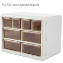 MINKYS Kawaii White/Pink 9 Grid ABS Drawer Desktop Organizer Desk Storage Box Free Sticker School Stationery Accessories