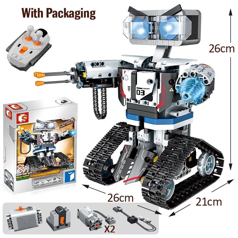 611PCS NEW City RC Robot Electric Building Blocks Remote Control Intelligent Robot Car Brick Toys For Children